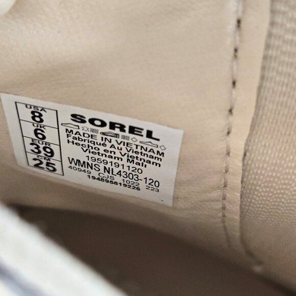 SOREL Brex Chelsea Boot Pull On Ankle Bootie Natural Sea Salt Leather Size 8 - Picture 12 of 12